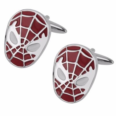 China Fashion Accessories Superhero Spiderman Mask Cufflinks For Shirts for sale