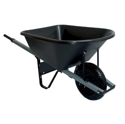 China FT3 Plastic 100 L Pneumatic Tire Plastic Tub Handle Garden Farm Lawn Lawn Tub Steel Wheelbarrow 6 Care for sale