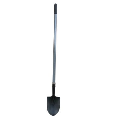 China High Quality Fiberglass Round Handle Shovel Garden Floral Point Shovel for sale