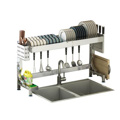 China Modern Multifunctional Standing Type Single Tier Kitchen Shelf Storage Mordern Racks Dish Drying Rack Dish Rack for sale