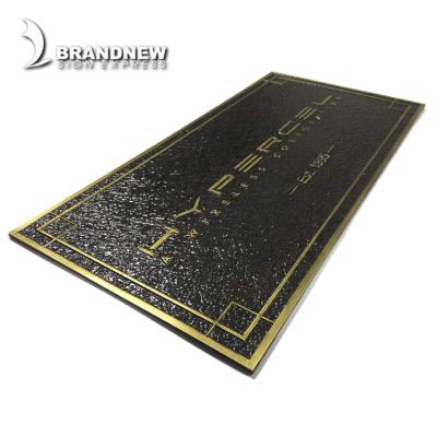 China China MOQ 1 piece outdoor wholesale brass metal sign signage plaque for hotel or company for sale