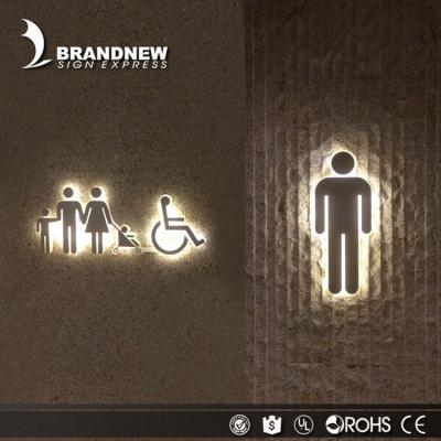 China High Quality Honest Outdoor Hotel Restroom Led Backlit Sign Etc. Shopping mall gas station diy small for sale