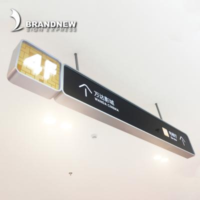 China Customized Building Indoor Hanging Sign Hotel etc High Quality Outdoor Wayfinding Building Indoor Signage shopping center gas station for sale