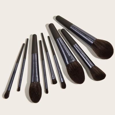 China Angular blush line design aluminum tube makeup china supplier 9pcs makeup brush private cosmetic brush make up makeup brush for sale