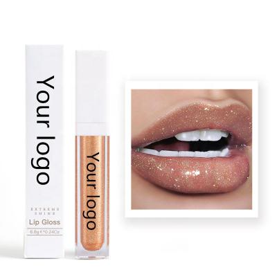 China Waterproof 9 Colors Clear Shimmer Lip Gloss For Makeup Private Label Lip Gloss Vegan Liquid Lipstick for sale