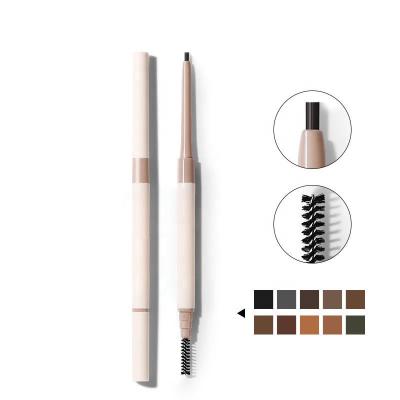 China Free Sample Waterproof Custom Logo Custom Logo OEM Best Extra Fine Cosmetic Automatic Slim Double Eyebrow Pencil for sale