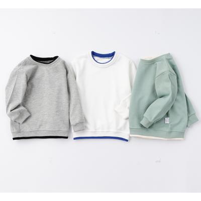 China Spring And Autumn Long Sleeves Children's Anti-Shrink OEM Loose Round Neck Pullover Warm Cotton Hoodies for sale