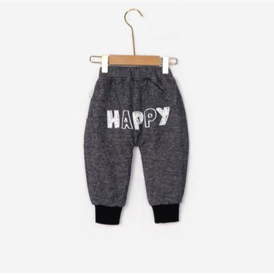 China Wholesale Custom Organic Soft Breathable Solid Color Logo Cotton Baby Pants for sale