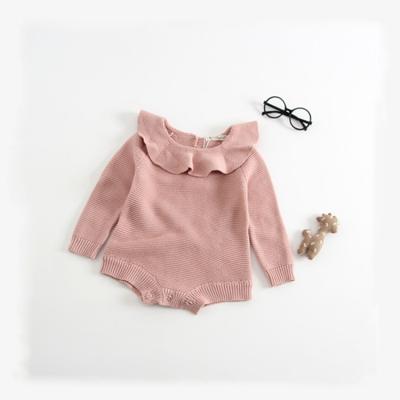 China Soft Spandex/Cotton Baby Clothes Fashion Doll Collar Jumpsuit Baby Romper Infant Sunsuit Newborn Baby Romper for sale