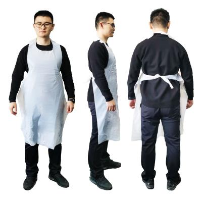 China Kitchen Hairdressing PE Sleeveless Wholesale Plastic Disposable Waterproof Apron for sale