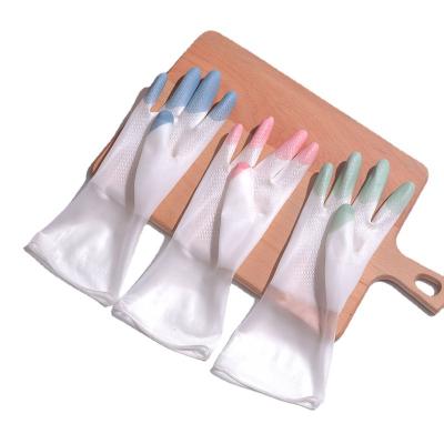 China 2021 Hot Selling Food Grade Heat Resistant Silicone Scrubber Dish Cleaning Wash Gloves for sale