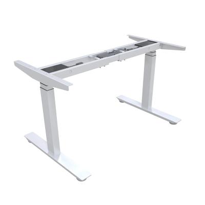 China Electric Sit Standing Desk Frame Height Adjustable (Height) Ergonomic Adjustable Square Leg Two Motor Legs Double for sale