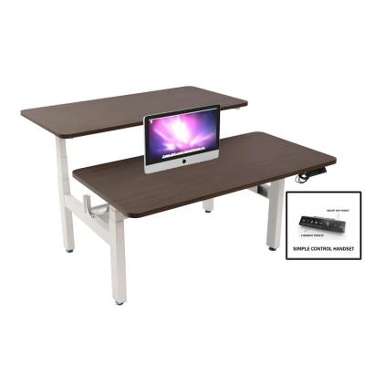 China Best Selling (Height) Gray Color Four Motors Electric Adjustable Desk Funiture Heigh Adjustable Standing View for sale