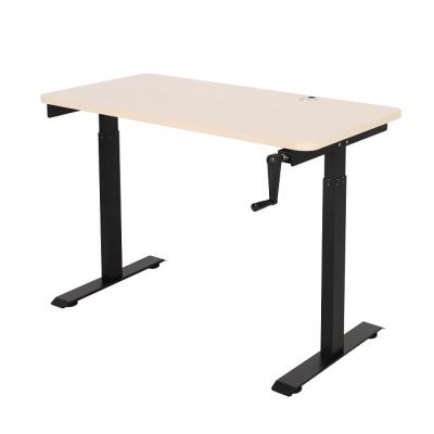 China Sit Stand Up Office Table Simple Manual Adjustable Height Design Computer (Height) Standing Desk for sale