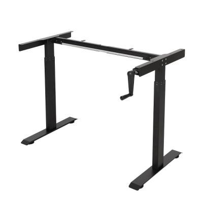 China Sit Stand Up Office Table Simple Manual Adjustable Design Height Computer (Height) Standing Desk for sale