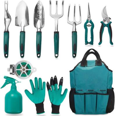 China Garden Tool Kit, 11 Piece Aluminum Alloy Steel Hand Tool Starter Kit with Bag Garden NH for sale