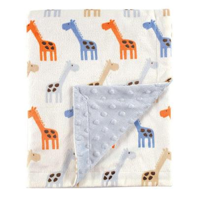 China 100% Polyester Anti-pilling Crib Blanket Infant Care Baby Blanket With Cute Animal Pattern for sale