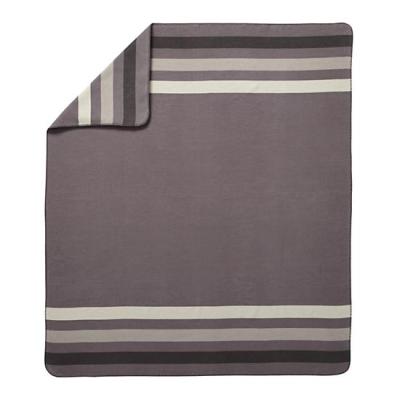 China Custom Striped Anti-pilling Kids Flannel Fleece Baby Blanket Gray Color New Design for sale