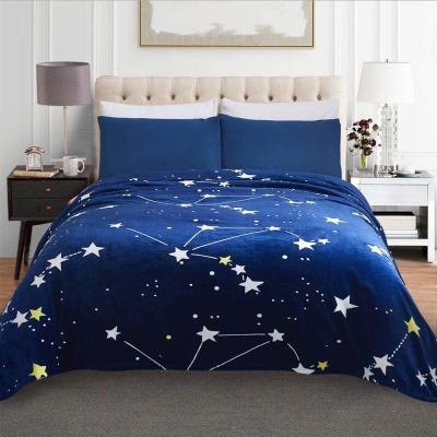 China PORTABLE Flannel Fleece Blanket - Soft Anti-Static Plush, Wrinkle, Fade & Shed Resistant & Warm Printed Bed Blanke for sale