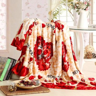 China Anti-pilling To Wedding New Designs 100% Polyester Print Soft Warm Flannel Fleece Blanket for sale