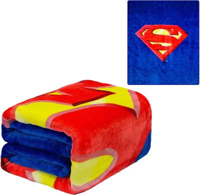 China Wholesale Thick Cozy Super Soft Superman Shield Sherpa Fleece Cozy And Cozy Blanket for sale