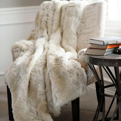 China Wholesale Fleece Anti-pilling Double Printed Faux Fur Throw Blanket for sale