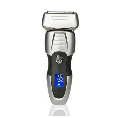 China The triple blade LED display mini electric rechargeable portable travel men's razor for sale