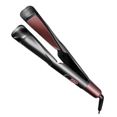 China Ceramic Coating Curler Hair Straightener Spiral Flat Iron Hair Dryer Spiral Hair Curler for sale