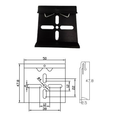 China Industrial Electrical Appliances Aluminum 45/50 Non-Standard Guide Rail Installation Bracket Switch Power Supply Installation Bracket for sale