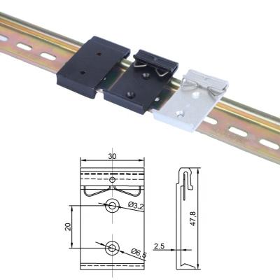 China Industrial Electrical Appliances Aluminum 30 Guide Rail Installation Bracket Non-Standard Power Supply Switch Switch Bracket for sale