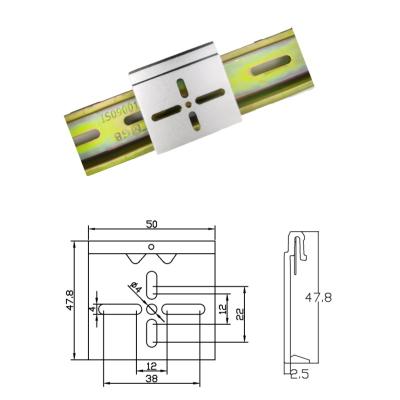 China Aluminum alloy 50 size hole guide rail seat guide rail installation guide rail wide fixed switch buckle industrial electrical appliances for sale