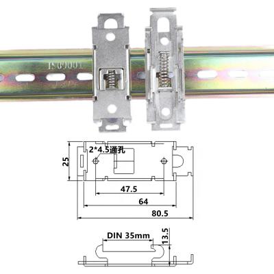 China Epoxy din guide rail fixed installation clamp type solid state relay guide rail installation clamp installation 35mm for sale