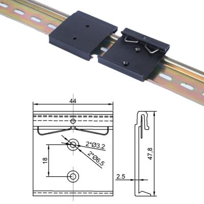 China Industrial Electrical Appliances Aluminum Alloy 44 Cross Hole Electric Switch Guide Rail Clip Deduction Humidifier Guide Rail Clip Wide for sale