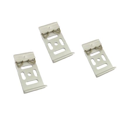 China Metal rail fixing clip for related installation, din rail clip, aluminum din rail mounting clip adjustable hole position for sale