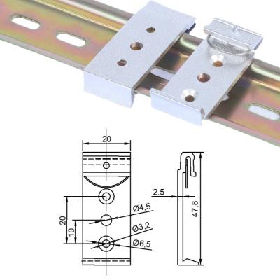 China Installed on aluminum alloy 20 white 35mm DIN rail half circleGuide rail fastening clip C45 guide rail clip wide loop for sale