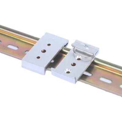 China Industrial Electrical Appliances Aluminum Alloy 25 Holes Vertical 3 Holes Rail Fixing Clip 35MM Guide Rail Clip C45 Guide Rail Wide Buckle for sale