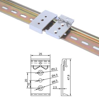 China Installed on 35mm DIN rail C35 C45 guide rail buckle installation bracket buckle guide rail accessories supplier silver white din guide rail buckle for sale