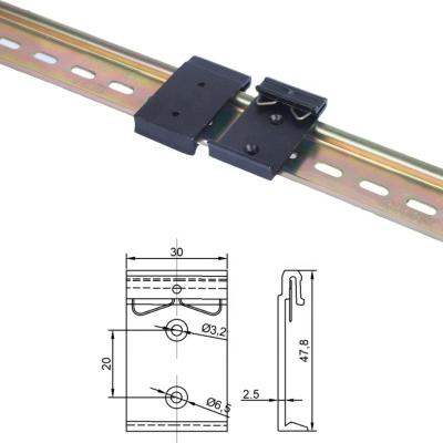 China Installed on 35mm DIN rail guide installation guide bracket repair clip DIN rail clip DIN35mm rail quick buckle guide for sale