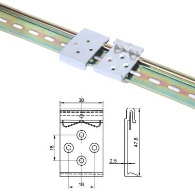 China Installed on 35mm DIN Rail Din Rail Bracket Clip Aluminum Snap Fastener Rail Fixing Clip for relative installation guide rail buckle for sale