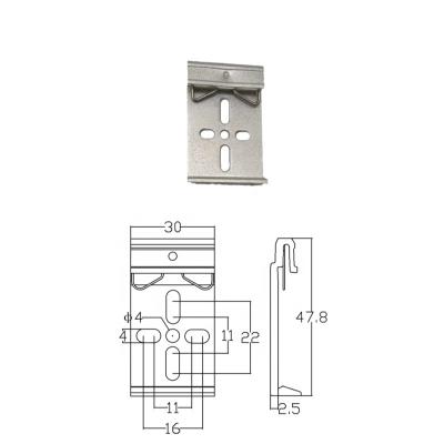 China Adjustable Metal Hole Position Rail Fixing Clip for relative installation din rail clip guide rail buckle for sale