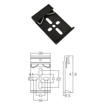 China Metal Aluminum Alloy Rail Bracket Aluminum Guide Rail Buckle Din Rail Clip for sale