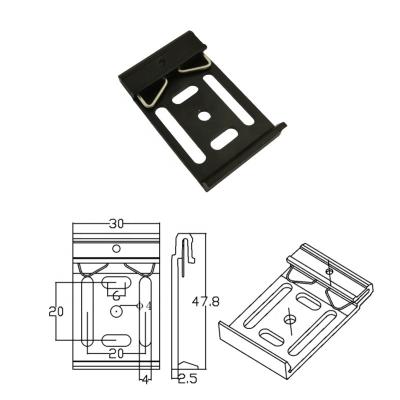 China Metal Aluminum Alloy Rail Bracket Din Rail Racks Din Rail Bracket Clip 35mm for sale