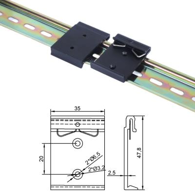 China Installed on 35mm DIN rail guide installation din rail bracket repair clip DIN rail clip 35mm quick buckle guide for sale