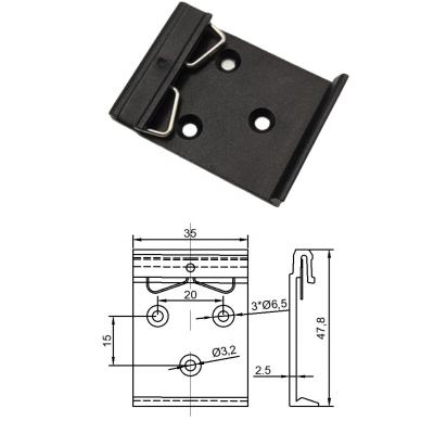 China Installed on 35mm DIN rail easy to install on 35mm DIN rail bracket buckle rail clip fixed installation rail bracket clip for sale