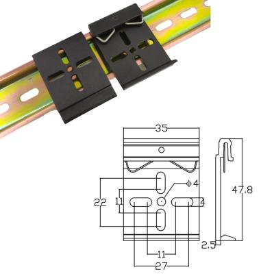 China Epoxy adjustable hole position brackets for breaking in din rail clip din rail bracket clip din-rail clip snapping for sale