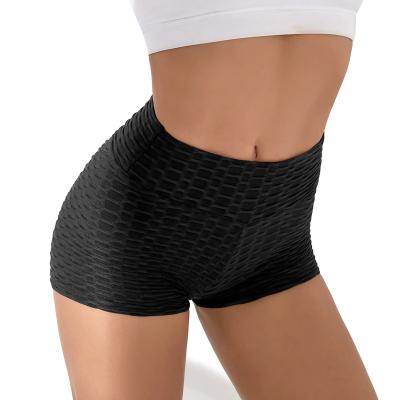 China AliExpress 2020 Breathable WISH Jacquard Women's Hot Selling High Waist Hemming Running Shorts Factory Direct Factory Direct for sale