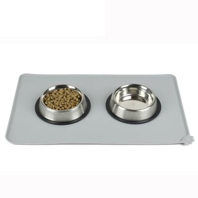 China Non Slip Silicone Pet Bowl Mat Silicone Coated Pet Release Waterproof Liner Mat for sale