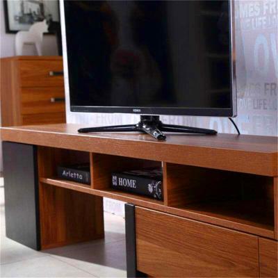 China Yelintong Eco-friendly Modern Design Walnut Home Furniture TV Stand Cabinet With Led Light for sale