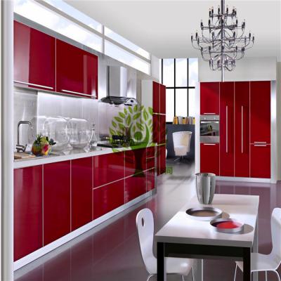 China Morden Yelintong Red Color High Gloss Finish Modular Sideboards for sale