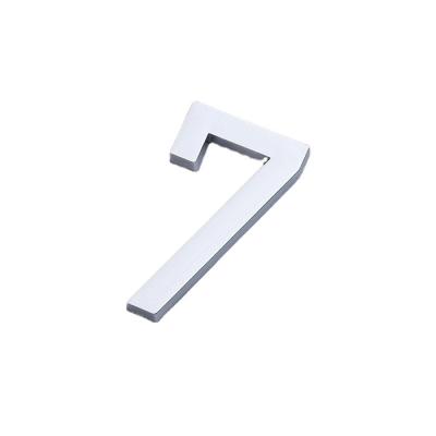 China Waterproof Plastic Numeral Hotel Numeral Tag Door Sticker 3D Door Plate House Drawer Plate Plating Door Number Digits Home Address Door Label for sale